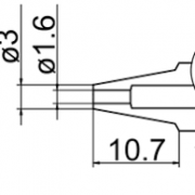 Hakko N1-16 Nozzle / 1.6mm cho FM-2024